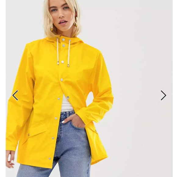 RAINS Rain Jacket Unisex Yellow Size XXS/XS - Picture 10 of 12